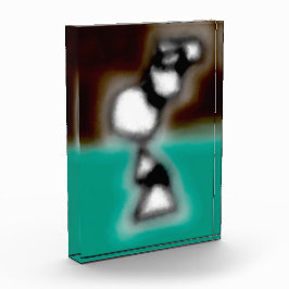 Bericht in a Bottle: Abstract bruin, Blauwgroen, B Fotoblokken