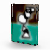 Bericht in a Bottle: Abstract bruin, Blauwgroen, B Fotoblokken (Rechts)