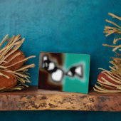 Bericht in a Bottle: Abstract bruin, Blauwgroen, B Fotoplaat (Zijkant)