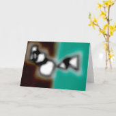 Bericht in a Bottle: Abstract bruin, Blauwgroen, B Kaart (Gele Bloem)