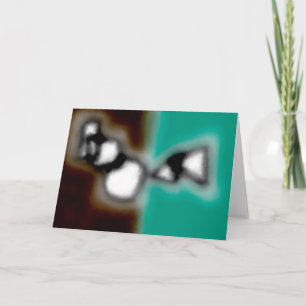 Bericht in a Bottle: Abstract bruin, Blauwgroen, B Kaart