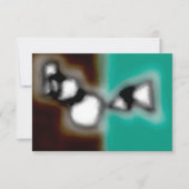 Bericht in a Bottle: Abstract bruin, Blauwgroen, B Kaart (Voorkant)