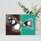 Bericht in a Bottle: Abstract bruin, Blauwgroen, B Kaart (Staand voorkant)