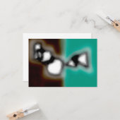 Bericht in a Bottle: Abstract bruin, Blauwgroen, B Kaart (Voorkant / Achterkant in situ)