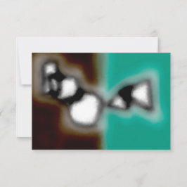 Bericht in a Bottle: Abstract bruin, Blauwgroen, B Kaart