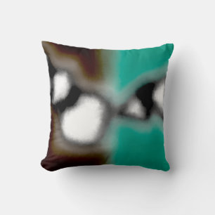Bericht in a Bottle: Abstract bruin, Blauwgroen, B Kussen