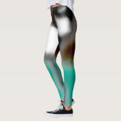 Bericht in a Bottle: Abstract bruin, Blauwgroen, B Leggings (Links)