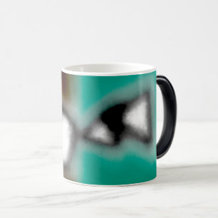 Bericht in a Bottle: Abstract bruin, Blauwgroen, B Magische Mok