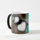 Bericht in a Bottle: Abstract bruin, Blauwgroen, B Magische Mok (Voorkant links)