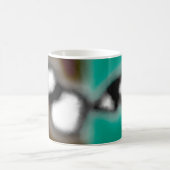 Bericht in a Bottle: Abstract bruin, Blauwgroen, B Magische Mok (Center)