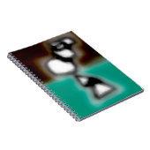 Bericht in a Bottle: Abstract bruin, Blauwgroen, B Notitieboek (Rechterzijde)