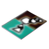 Bericht in a Bottle: Abstract bruin, Blauwgroen, B Notitieboek (Linkerzijde)