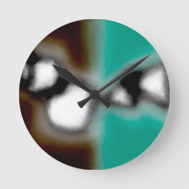 Bericht in a Bottle: Abstract bruin, Blauwgroen, B Ronde Klok