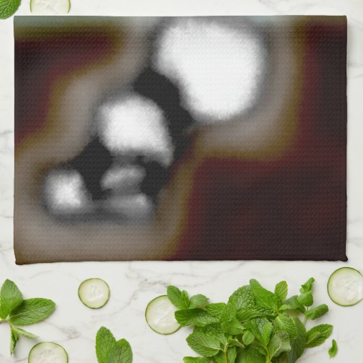 Bericht in a Bottle: Abstract bruin, Blauwgroen, B Theedoek (Gevouwen)