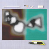 Bericht in a Bottle: Abstract bruin, Blauwgroen, B Tissuepapier (Craft)