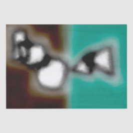 Bericht in a Bottle: Abstract bruin, Blauwgroen, B Tissuepapier