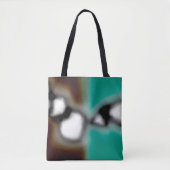 Bericht in a Bottle: Abstract bruin, Blauwgroen, B Tote Bag (Voorkant)