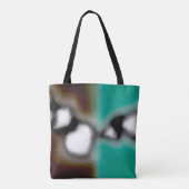 Bericht in a Bottle: Abstract bruin, Blauwgroen, B Tote Bag (Achterkant)
