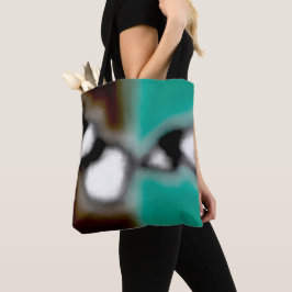 Bericht in a Bottle: Abstract bruin, Blauwgroen, B Tote Bag
