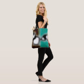 Bericht in a Bottle: Abstract bruin, Blauwgroen, B Tote Bag (Op model)