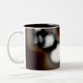 Bericht in a Bottle: Abstract bruin, Blauwgroen, B Tweekleurige Koffiemok (Links)