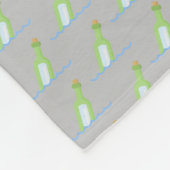 Bericht in de fles fleece deken (Hoek)