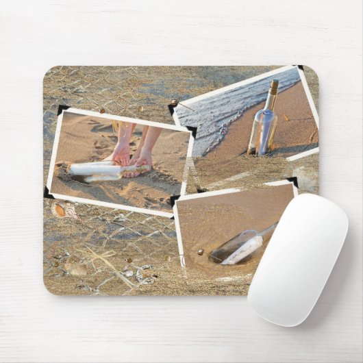 Bericht in de fles muismat (Met muis)