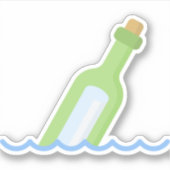 Bericht in de fles sticker (Voorkant)
