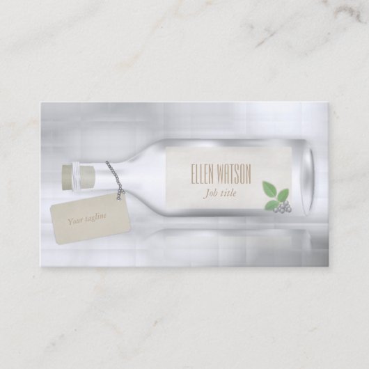 Bericht in de fles visitekaartje (Voorkant)