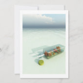 Bericht in de flessenuitnodiging kaart (Voorkant)