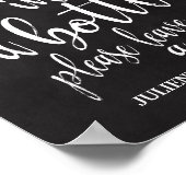 Bericht in een 8 x 10 Chalkboard Wedding Sign van  Poster (Hoek)