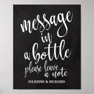 Bericht in een 8 x 10 Chalkboard Wedding Sign van  Poster