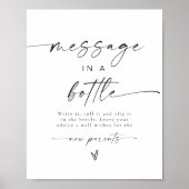 Bericht in een Baby shower Advies Teken Poster (Voorkant)