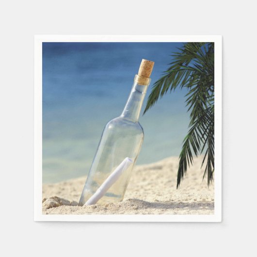 Bericht in een fles 2 servet (Voorkant)