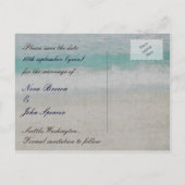 Bericht in een fles Beach Weddenschap Aankondigingskaart (Achterkant)