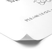 Bericht in een fles Boho bruiloft Gast Boek teken Poster (Hoek)