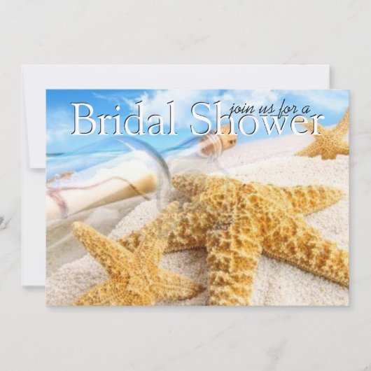 Bericht in een Fles Bridal Shower Invitations Kaart (Voorkant)
