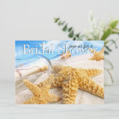 Bericht in een Fles Bridal Shower Invitations Kaart (Staand voorkant)
