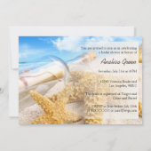 Bericht in een Fles Bridal Shower Invitations Kaart (Achterkant)