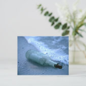 Bericht in een fles briefkaart (Staand voorkant)