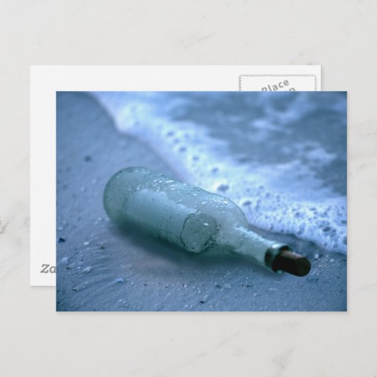 Bericht in een fles briefkaart (Voorkant / Achterkant)
