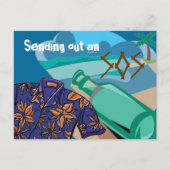 Bericht in een fles briefkaart (Voorkant)