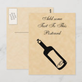 Bericht in een fles. briefkaart (Voorkant / Achterkant)