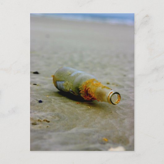 Bericht in een fles briefkaart (Voorkant)