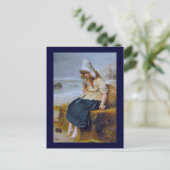 Bericht in een fles briefkaart (Staand voorkant)