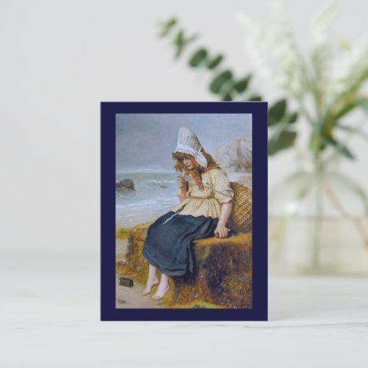 Bericht in een fles briefkaart (Staand voorkant)