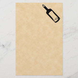 Bericht in een fles. briefpapier