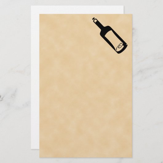 Bericht in een fles. briefpapier (Voorkant / Achterkant)