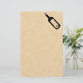 Bericht in een fles. briefpapier (Staand voorkant)