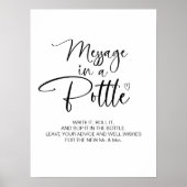 Bericht in een fles Bruiloft Gast Boek teken Poster (Voorkant)